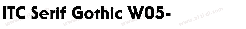 ITC Serif Gothic W05字体转换